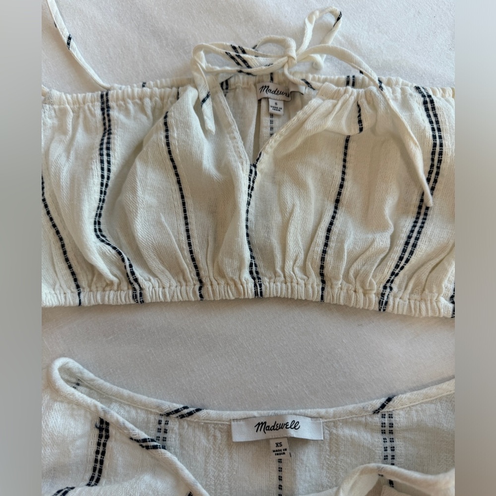 Madewell Striped Swimsuit Coverup Skirt Set - Picture 8 of 8